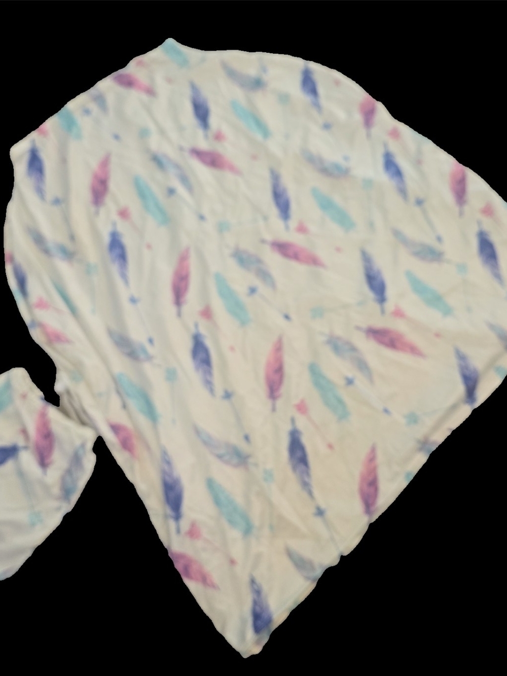 Feather Print Soft Carseat, Shopping Cart, And Nursing Cover